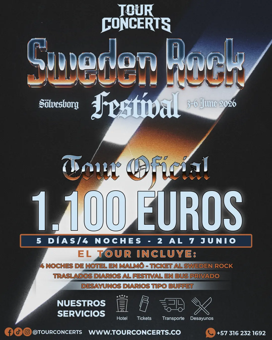 Tour Oficial a Sweden Rock 2026